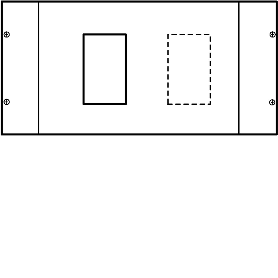Beépítőkészlet x/h250-megszakítóhoz függ. motoros 600mm x 300mm x 100mm Quadro Hager