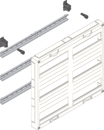 UC32MG - Bausatz, universN, 450x500mm, für Reiheneinbaugeräte waagerecht, 6x12 PLE