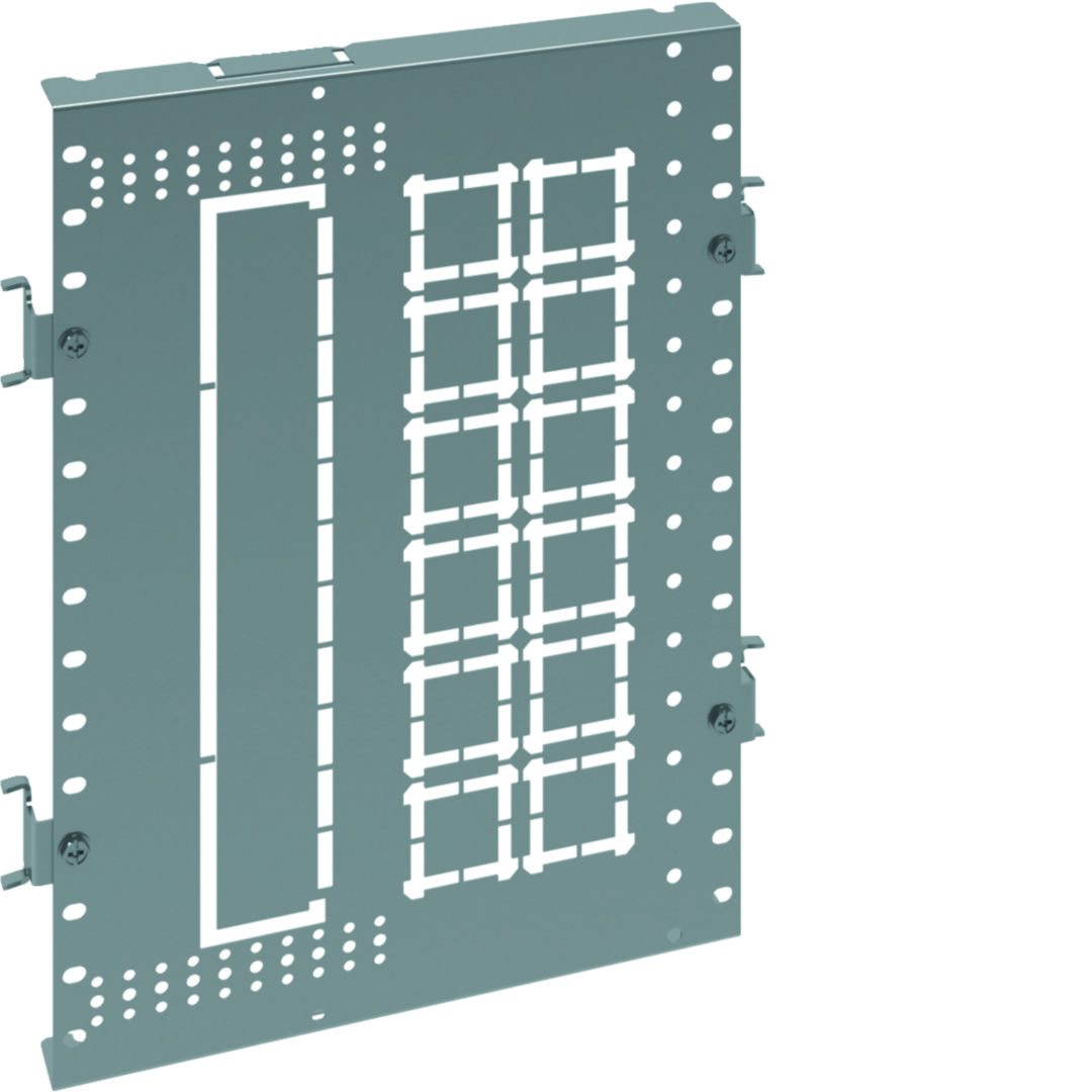 Elválasztólemez oldalsó teli 2b forma 390mm x 40mm acél galvanizált  csatlakozónyílásokkal QuadroEvo Hager
