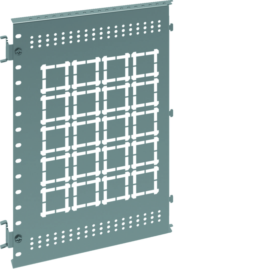 Elválasztólemez hátsó oldalsó 2b forma 394mm x 30mm acél galvanizált  csatlakozónyílásokkal QuadroEvo Hager