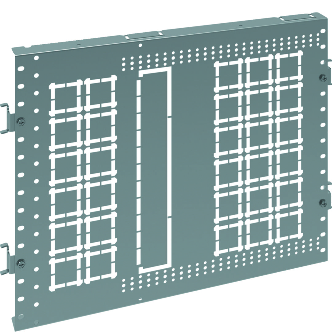 Elválasztólemez oldalsó teli 2b forma 390mm x 40mm acél galvanizált  csatlakozónyílásokkal QuadroEvo Hager