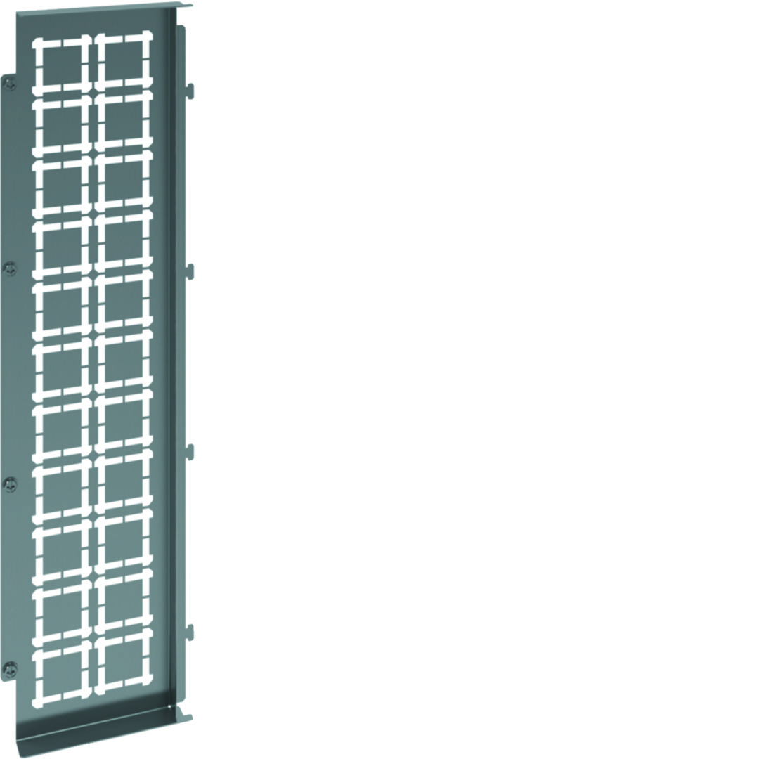 Elválasztólemez első oldalsó 2b forma 594mm x 28mm acél galvanizált  csatlakozónyílásokkal QuadroEvo Hager