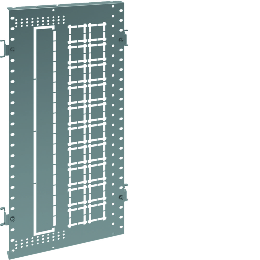 Elválasztólemez oldalsó teli 2b forma 590mm x 40mm acél galvanizált  csatlakozónyílásokkal QuadroEvo Hager