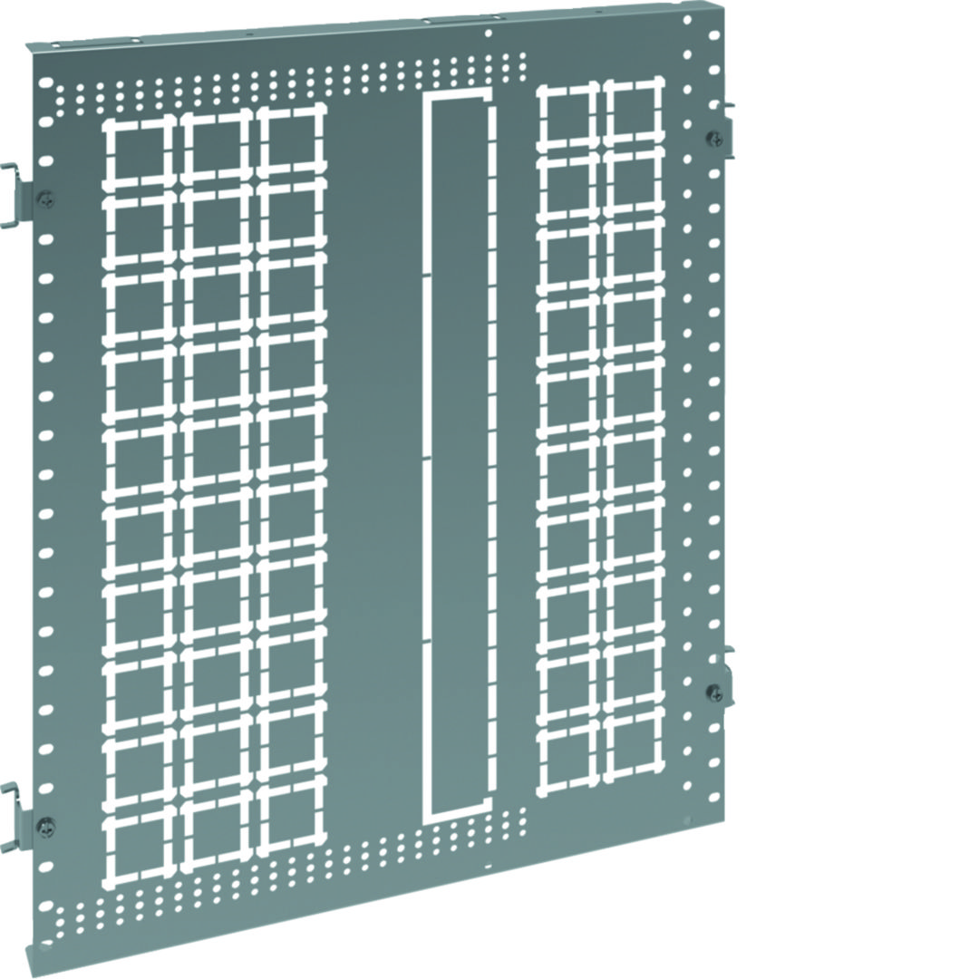 Elválasztólemez oldalsó teli 2b forma 590mm x 40mm acél galvanizált  csatlakozónyílásokkal QuadroEvo Hager