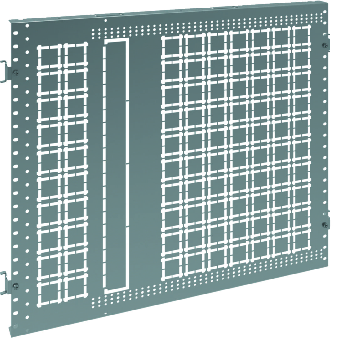 Elválasztólemez oldalsó teli 2b forma 590mm x 40mm acél galvanizált  csatlakozónyílásokkal QuadroEvo Hager