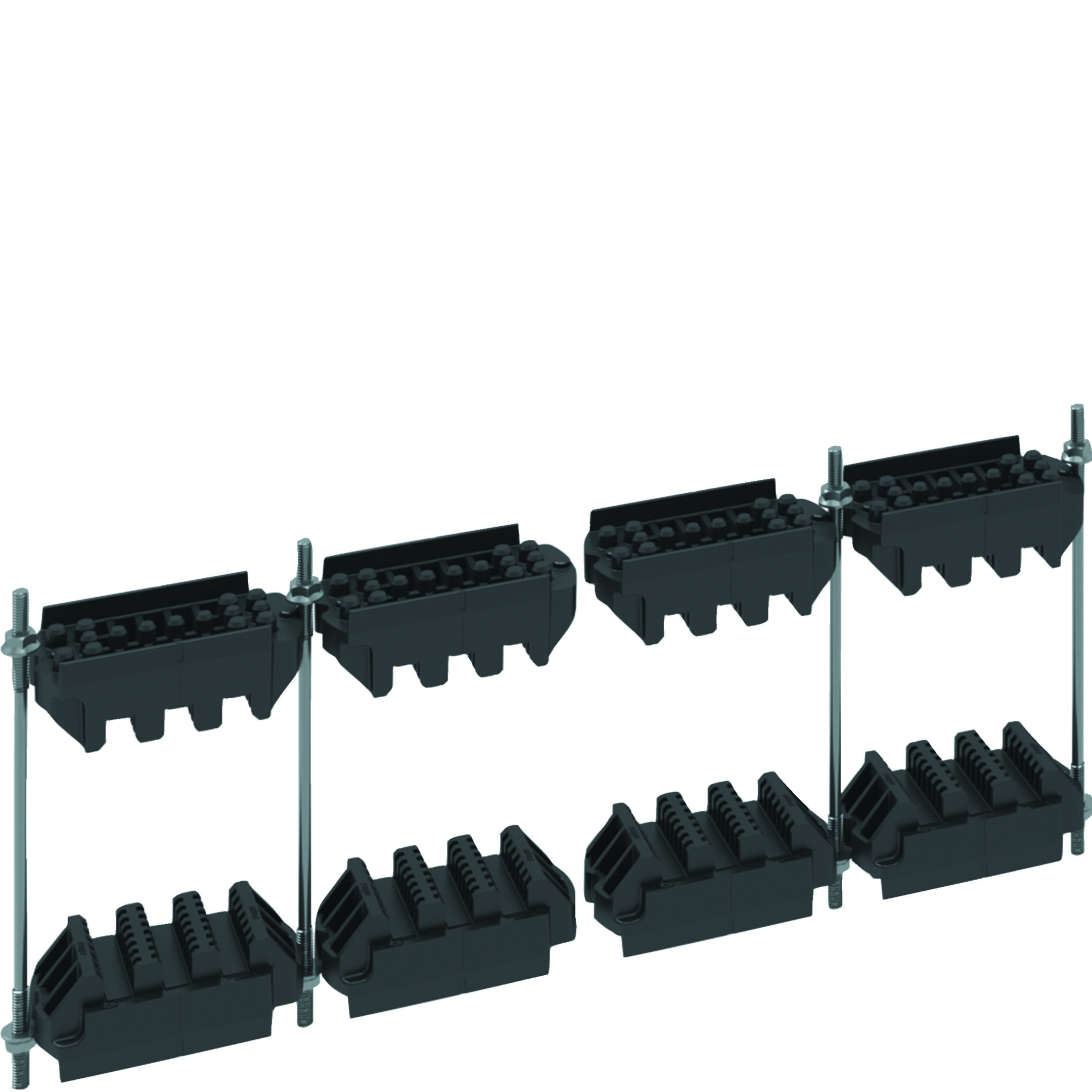 KIT PORTABARRE 3F+N X 3 BARRE 10MM Q.EVO