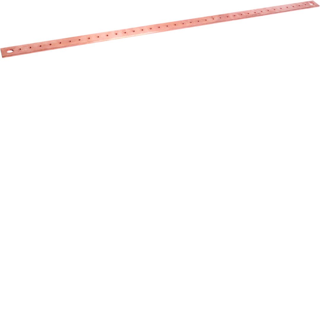 Réz (Cu) gyűjtősín lyukasztott lapos 400A 1000mm x 5mm x 1000mm Quadro Hager