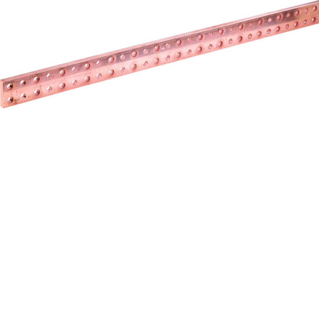 Réz (Cu) gyűjtősín lyukasztott lapos 1000A 1750mm x 50mm x 1750mm Quadro Hager