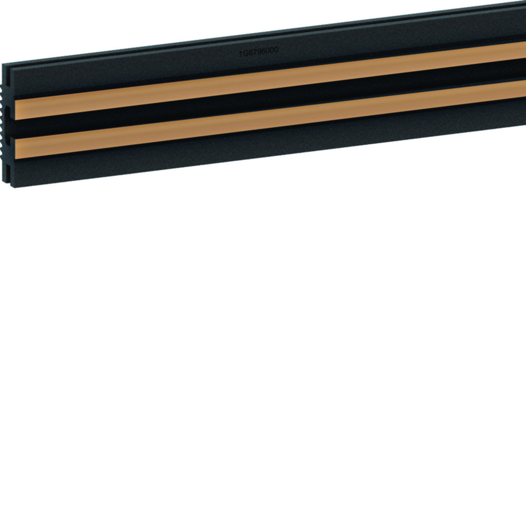 Alumínium (Al) gyűjtősín anodizált profil lamellás 1250A 1770mm x 60mm x 1800mm ezüst bevonatú QuadroEvo Hager