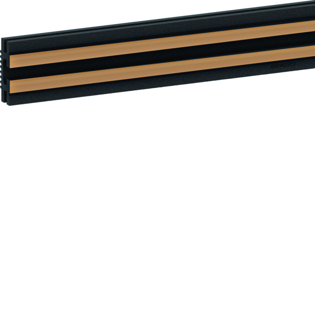 Alumínium (Al) gyűjtősín anodizált profil lamellás 800A 1770mm x 50mm x 1800mm ezüst bevonatú QuadroEvo Hager