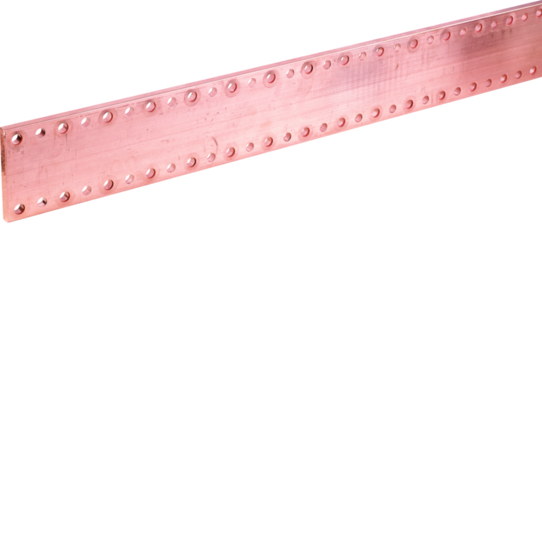 Réz (Cu) gyűjtősín lyukasztott lapos 1600A 1750mm x 100mm x 1750mm Quadro Hager