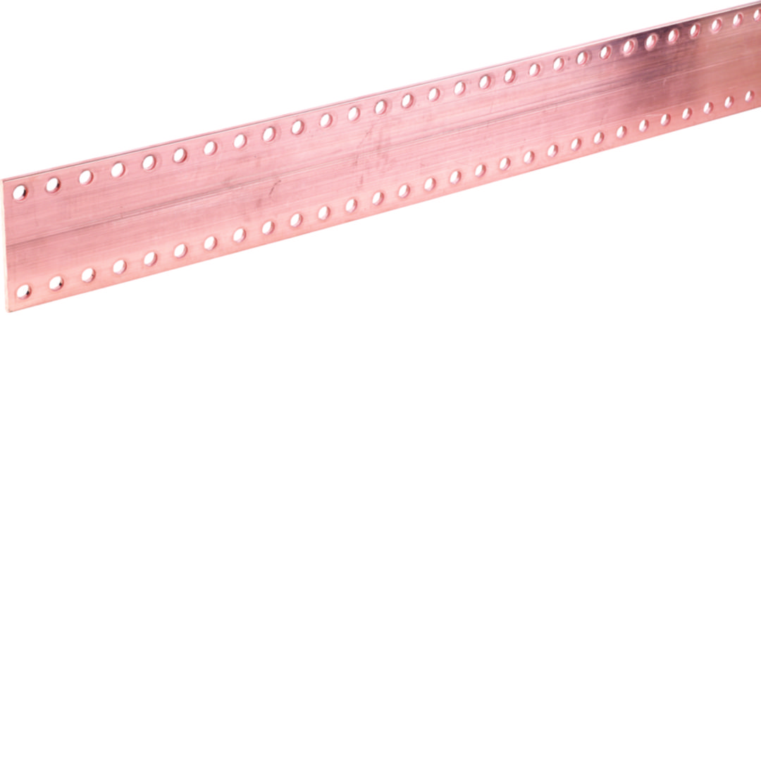Réz (Cu) gyűjtősín lyukasztott lapos 1000A 1750mm x 10mm x 1750mm Quadro Hager