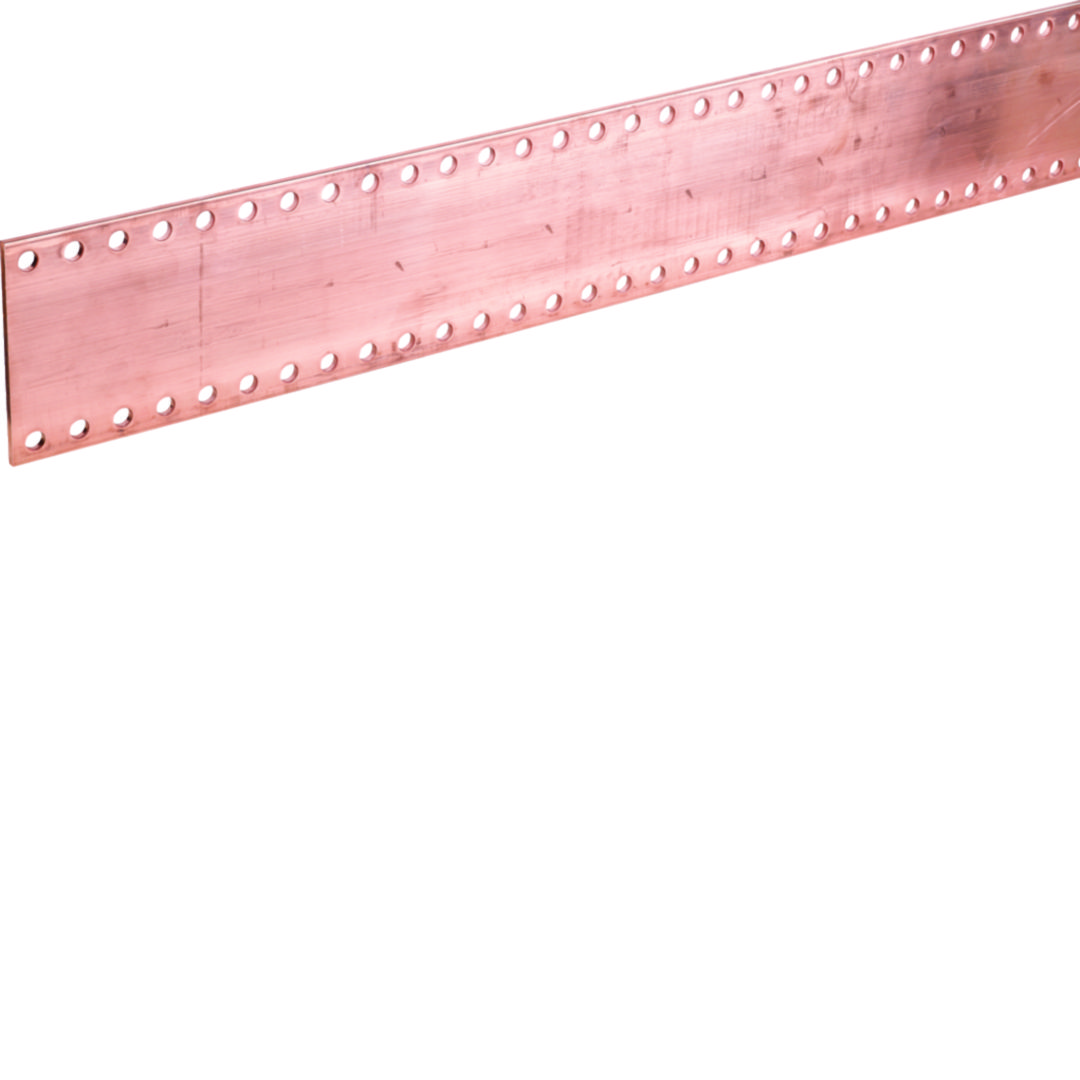 Réz (Cu) gyűjtősín lyukasztott lapos 1250A 1750mm x 5mm x 1750mm Quadro Hager