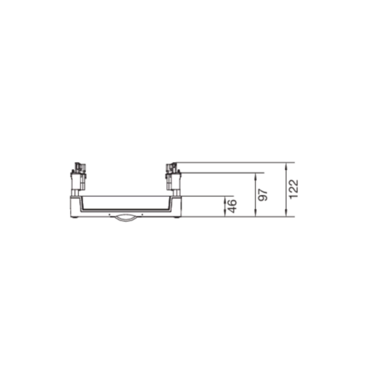 UE21E0 - Baustein, univ.N, 300x250mm, für Sammelschienensystem 60mm, 4-polig, waagerecht