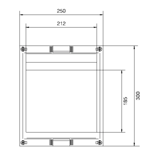 UE21E2B - Kit Hager univers N 300×250mm pour 2 sectionneurs DIN00 sur rail collecteur 60mm