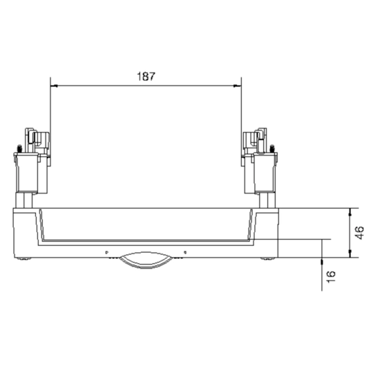 UE21E2B - Kit Hager univers N 300×250mm pour 2 sectionneurs DIN00 sur rail collecteur 60mm