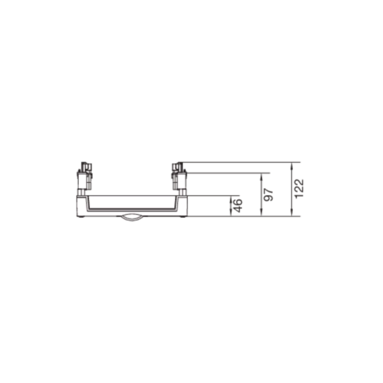 UE31E2B - Baustein, universN, 450x250mm, für 2 Trenner NH00 auf Sammelschienensystem 60mm