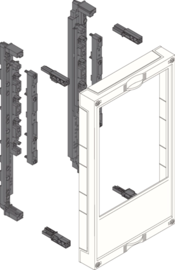 UE31E3B - Baustein, universN, 450x250mm, für 1 Trenner NH2 auf Sammelschienensystem 60mm