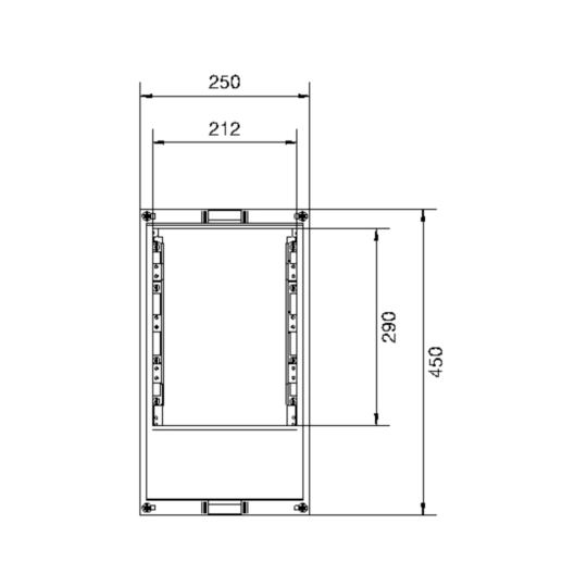 UE31E3B - Baustein, universN, 450x250mm, für 1 Trenner NH2 auf Sammelschienensystem 60mm