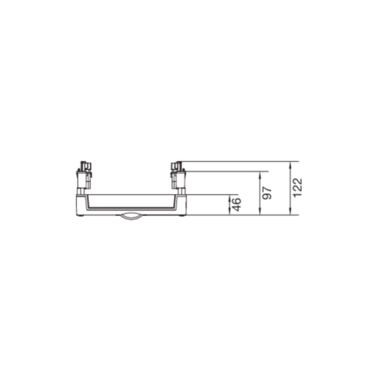 UE31E3B - Baustein, universN, 450x250mm, für 1 Trenner NH2 auf Sammelschienensystem 60mm