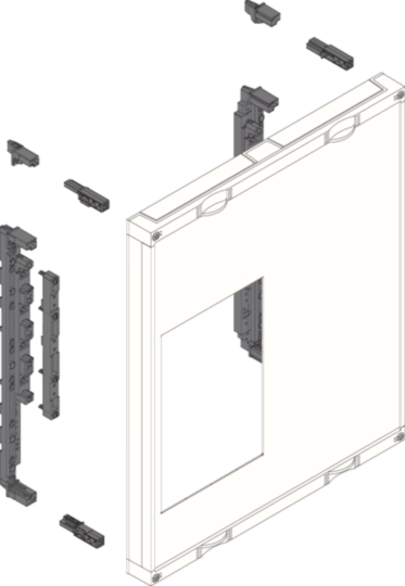 UE42B8N - univers N Podzespół rozstaw 60mm 3-pol. 8xNH00 listwowe 600x500mm odpływ góra