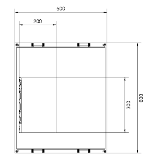 UE42B8N - univers N Podzespół rozstaw 60mm 3-pol. 8xNH00 listwowe 600x500mm odpływ góra
