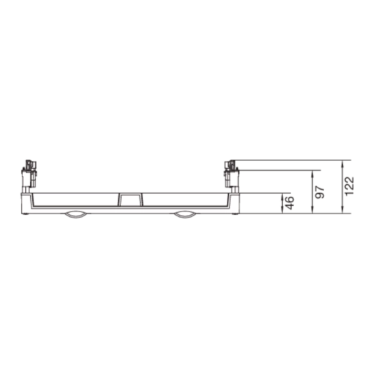 UE42B8N - univers N Podzespół rozstaw 60mm 3-pol. 8xNH00 listwowe 600x500mm odpływ góra