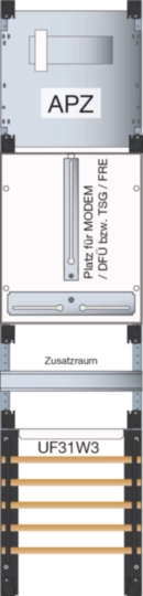 UF31W3 - Wandlermessfeld universN, 1 ZP-300mm, NAR Sas-40mm, WzR-150mm, APZ-300mm, 1050mm