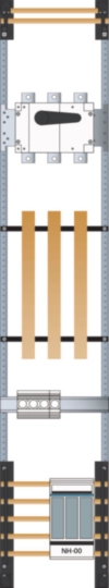 UF51W2 - Wandler-Feld universN, NAR NH00-SLT 40mm SasSyst, AAR Lastsch.160A, 1feld-1350mm