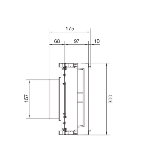 UK22LH1M - Unité d&#039;équipement 2 boitiers moulés h3+ P250 motorisés H300xL500mm pour univers