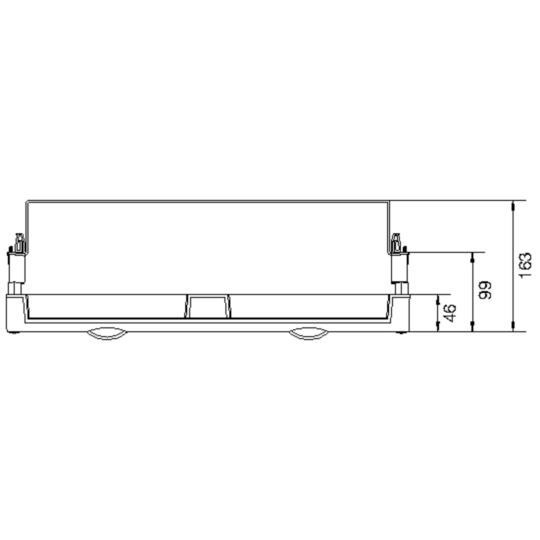 UK22LH1M - Unité d&#039;équipement 2 boitiers moulés h3+ P250 motorisés H300xL500mm pour univers