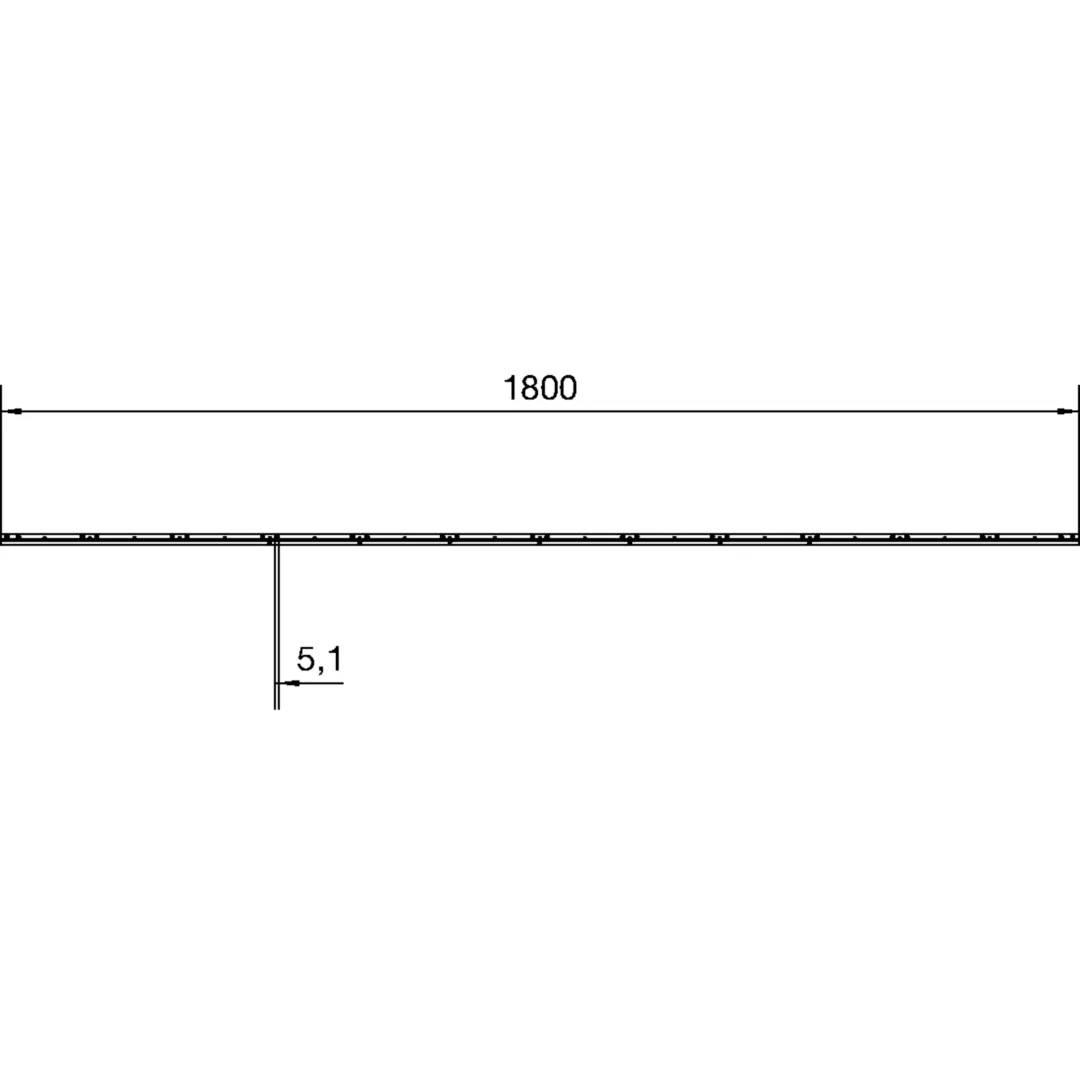 UN12A - Tragschienen, universN, 1800mm, für Schränke ab 160mm Tiefe, Set = 2 Stück