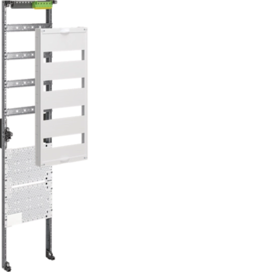 UN81B4 - Travée Media Hager pour armoire distribution AP 8 rangées, 4 rangées modulaires