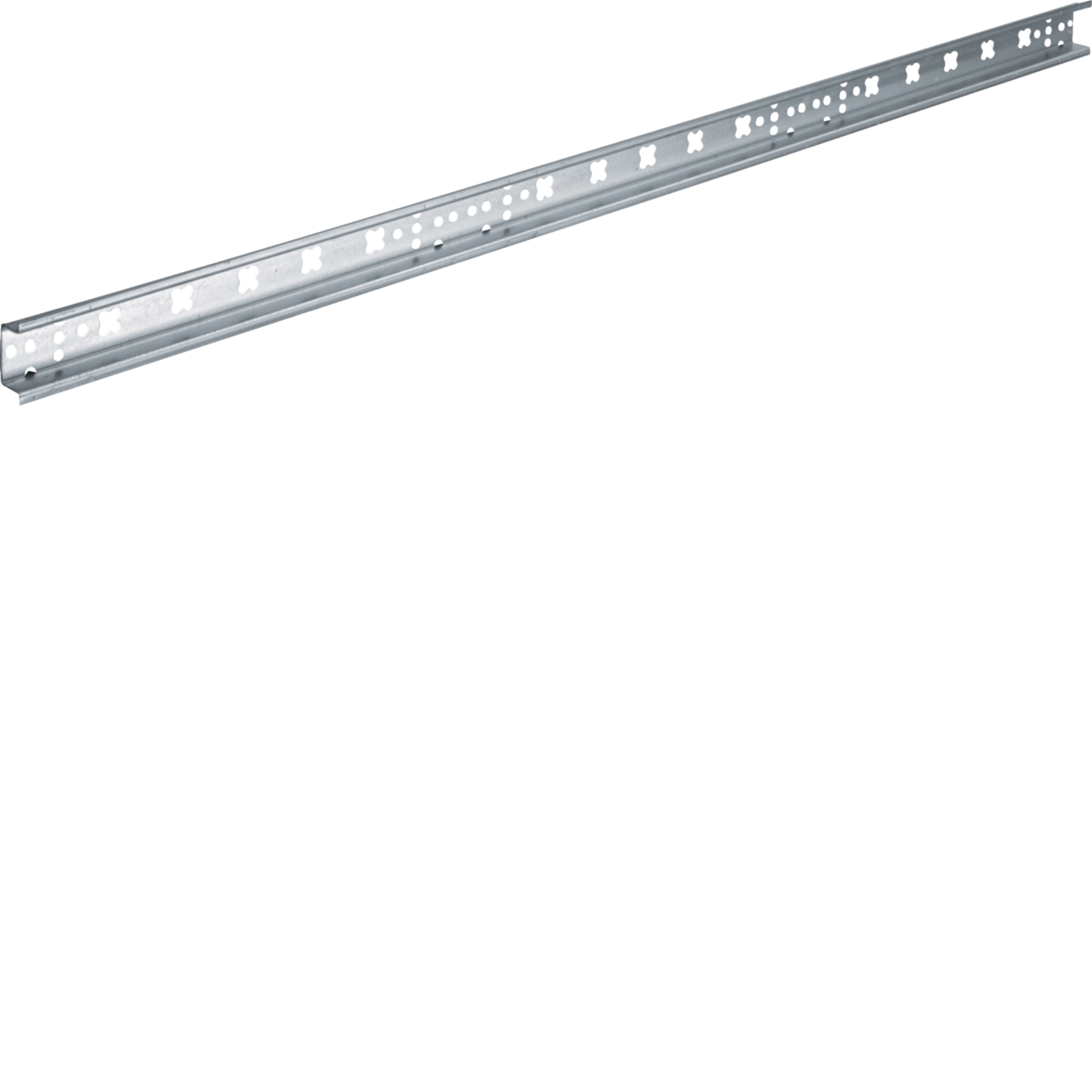 UZ03B1 - DIN-skena 35x15x1,5mm, fästes på bärskena UN…A, 3-fält, 1 sats=20st