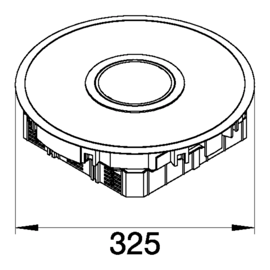 VANR12003 - tehalit.VE-EE Pokrywa aluminiowa tubus R12 3mm podłoga podniesiona alu