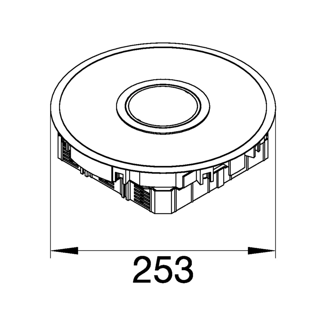 VANR2013 - Deksel R2 met set voor vloerdoos voor uitlaat UDLA0000 en vloerafdekking 3mm
