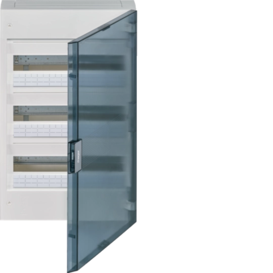 VB318W - Small distributor,vega,surface,3row,54M,IP40,QC-terminal,PE,transparent door
