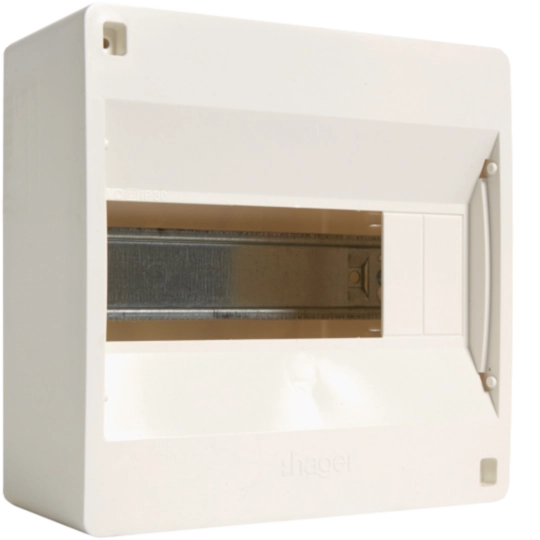 VD108NE - Caja de superficie, serie golf VD, 8 mód