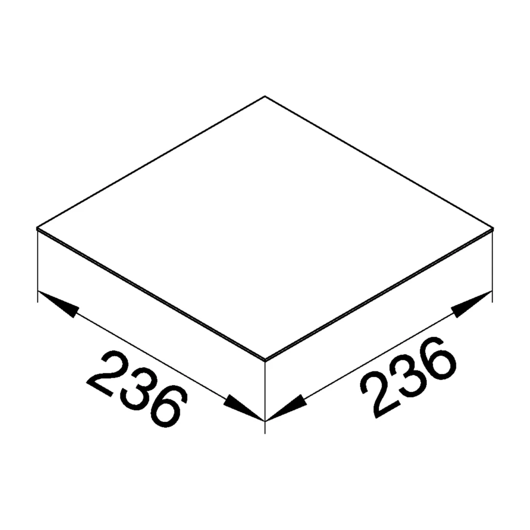 VDDEQ12P2 - Deckeleinlage aus Pappe für Verschlussdeckel VDQ12 Materialstärke 2mm