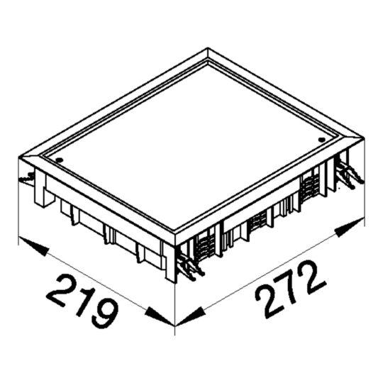 VDE09059005 - Verschlussdeckel E09 200x253mm für 5mm Bodenbelag aus Polyamid tiefschwarz