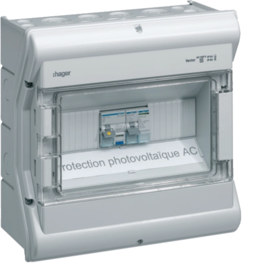 VE112PVAC - Coffret Vector, 1 rangée, 12 modules, AC, installation PV