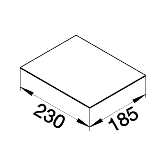 VEDEQ12P2 - Lepenková vložka pro VQ12, tlouštka materiálu 2 mm