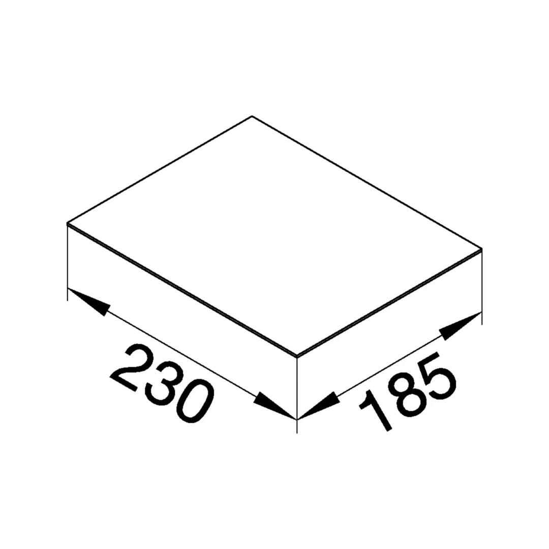 VEDEQ12P2 - Inlegkarton 2mm tbv nivelleren tapijt, voor VEQ12