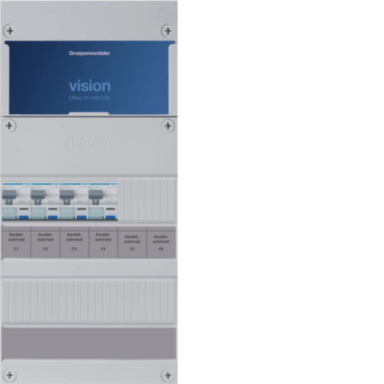 VKG040U - 4-groepen-uitbreidingsverdeler ALS 30mA/HACO/direct, 3-fase