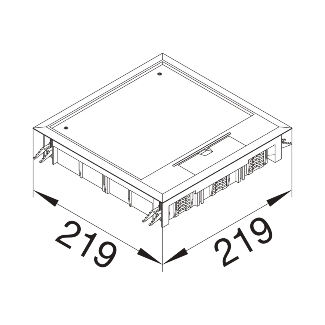 VQ06057011 - Boîte de sol 12 modules grise