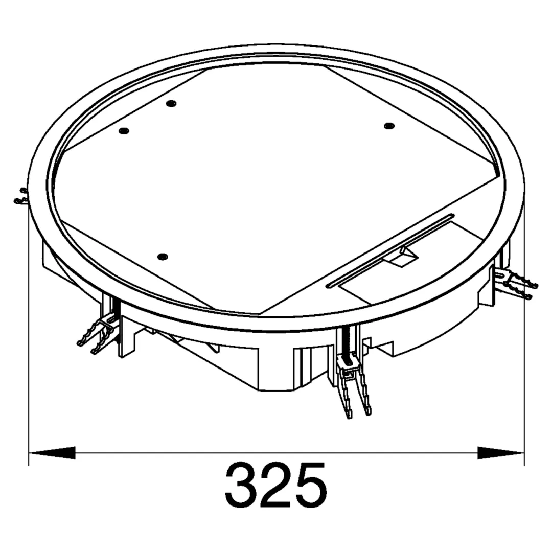 VR12059005 - Boîte de sol ronde 24 modules noire
