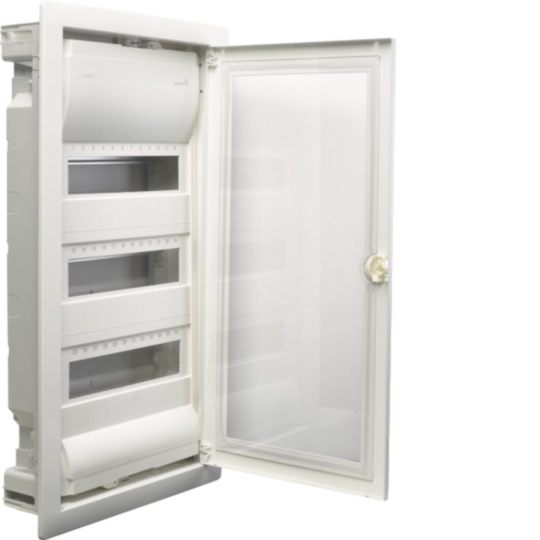 VU36ET - Caja empotrable golf serie VU, 3 filas, 36M, con puerta transparente
