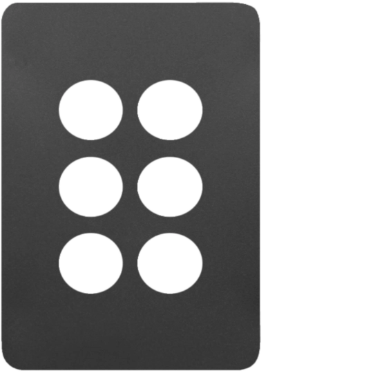 WBHCS6-MB - Allure 6 Gang Switch Cover MB