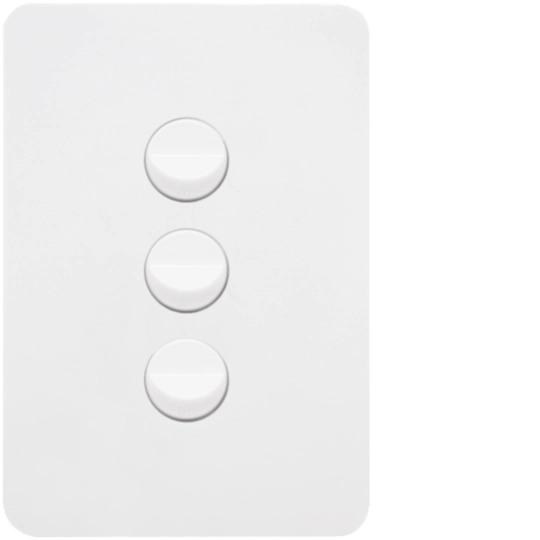 WBHSV3 - Allure 3 Gang Switch Plate cw mechs