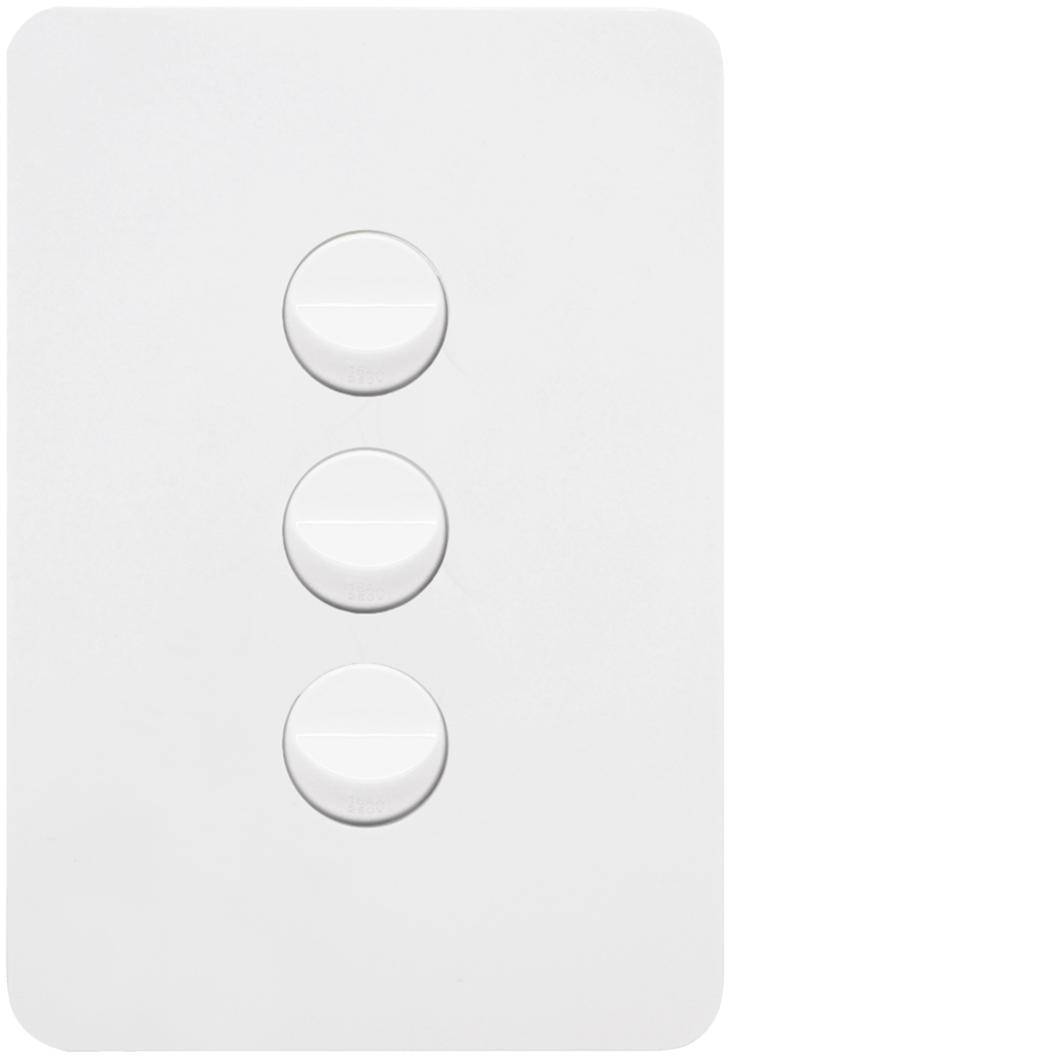 WBHSV3 - Allure 3 Gang Switch Plate cw mechs